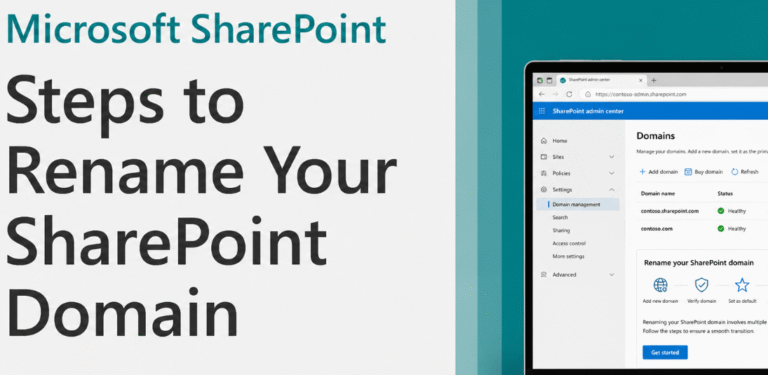 Steps to rename your SharePoint domain