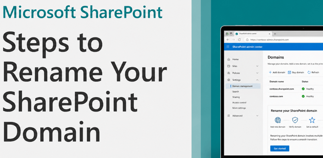 Steps to rename your SharePoint domain