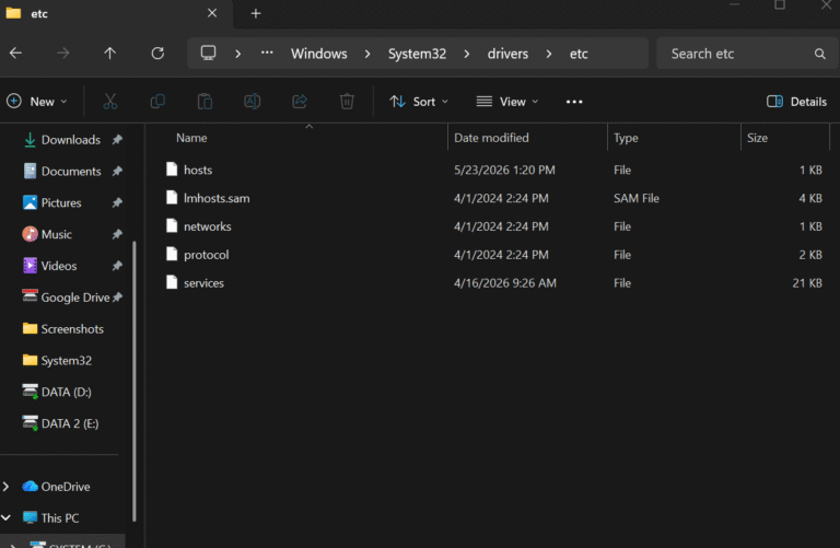 Cách thao tác chỉnh sửa File “hosts”trong Windows